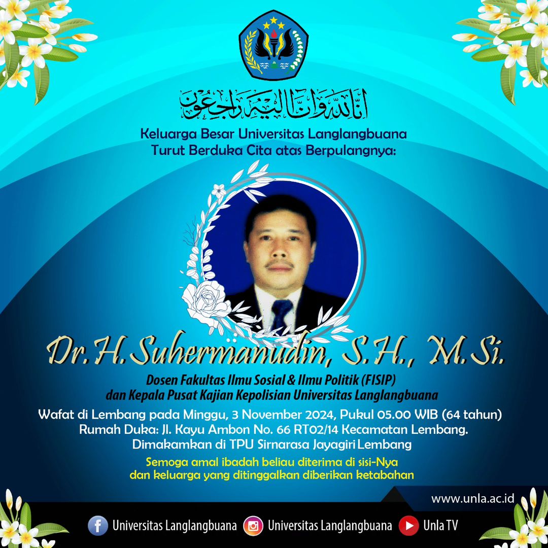 Selamat Jalan (Alm.) Dr.H.Suhermanudin,SH.,M.Si