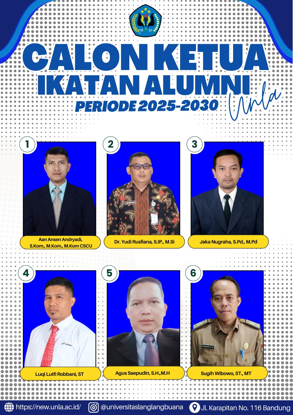 Enam Calon Ketua Siap “Bertarung” dalam Kongres IKA Unla 2025