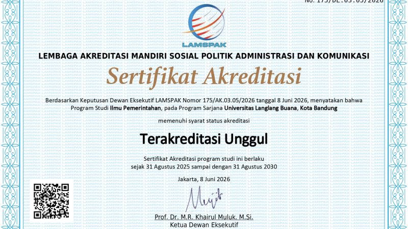 Program Studi Ilmu Pemerintahan FISIP Unla Raih Akreditasi Unggul!